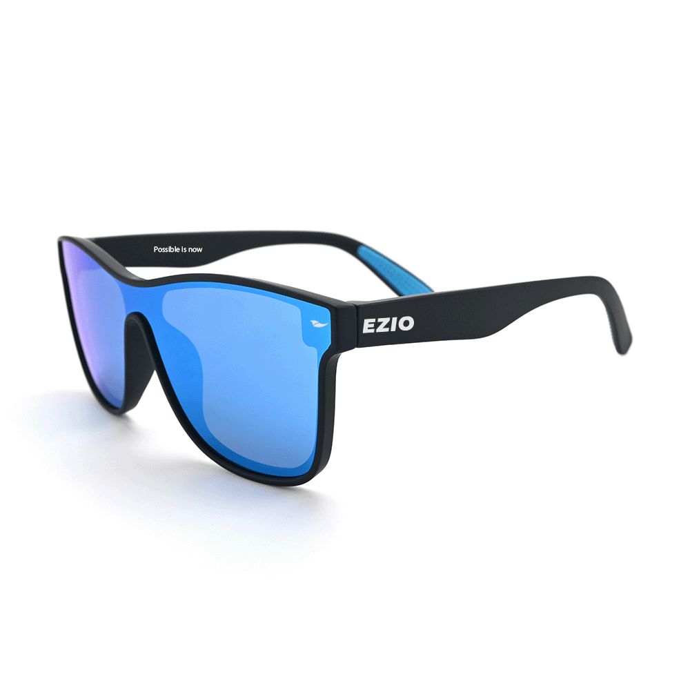 Blue Black Rocky Mountains  - Polarized Eco-Friendly Sunglasses For Adventures