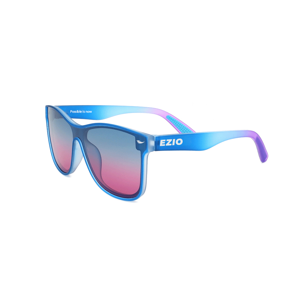 Blue Pink Rocky Mountains - Polarized Eco-Friendly Sunglasses for Adventures